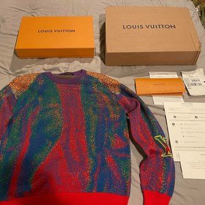 Louis Vuitton LV Jacquard Crewneck Orange/Red